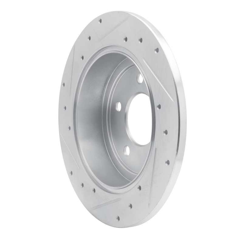 Chrysler Town & Country Brake Rotor (1) - Rear Right - R1 Concepts - Drilled & Slotted - Silver - `97-`07